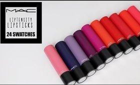 NEW MAC Liptensity Lipsticks | 24  Lip Swatches