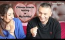 Chinese snacks taste test with my husband ! | Makeup With Raji