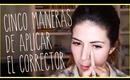 Aplicar corrector de maquillaje FACIL! (CINCO MANERAS) + How to apply Concealer - Laura ♥