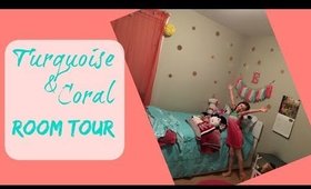 Elizabeth's Room Tour | Little Girl's Room | Turquoise and Coral Bedroom