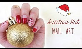 Santa's Hat Nail Art | Christmas 2015♡