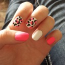 Matte leopard pink and white 