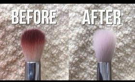HOW TO CLEAN MAKEUP BRUSHES FAST!