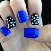 Blue And Polka Dot Nails