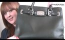 Michael Kors Hamilton Black Leather w/ Silver Handbag Review