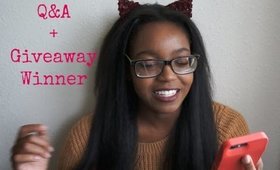 Q&A + Giveaway Winner