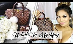 WHAT'S IN MY BAG - Louis Vuitton Speedy Bandouliere 25 Damier Ebene | Belinda Selene