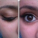 winged liner and smokey eye type thing