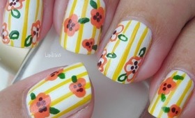 Nail Art - Sunny Flowers - Decoracion de Uñas