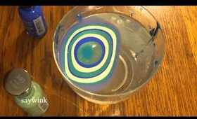 Water Marbling Nail Tutorial: Simple Blue Kaleidoscope