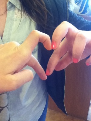 Just bright pink for summer. :) Me & my friend got matching nails.