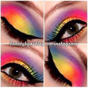 Hope you like the crazy colorful look! For makeup, nail, and more beauty posts, follow me on Instagram @beautybyashley