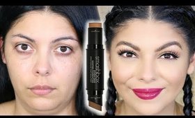 NEW SMASHBOX STUDIO SKIN SHAPING FOUNDATION STICK REVIEW + FIRST IMPRESSIONS + TUTORIAL