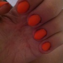 Avon Orange Stiletto Nails  