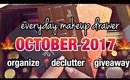 DECLUTTER & ORGANIZE My Makeup with ME! Ep #5 | OCTOBER  2017 | MelissaQ