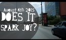 VLOG | August 4th 2015 - Does it spark joy? | Queen Lila