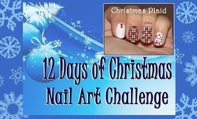 Christmas Plaid Nails (for short nails) - Day 1