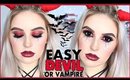 EASY Vampire OR Devil Makeup! 😈💉 Simple 2in1 Halloween Tutorial