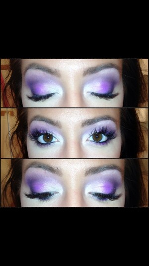 Beautiful vibrant purple smokey eyeshadow look. Perfect for a night out. 💋 All shadows from BH COSMETICS PALETTE