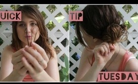 Quick Tip Tuesday:  Messy Bun in Less Than One Minute Using Only THREE Bobby Pins