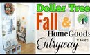 Dollar Tree + HomeGoods Fall Entryway Ideas! + Dollar Tree DIY
