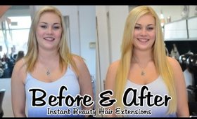 Hair Extensions Before and After Clip Ins - 100g Baby Bombshell Transformation | Instant Beauty ♡