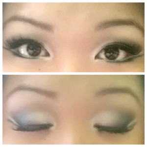 using costal scent 88 ultra shimmer palette and bed head eyeshadow.