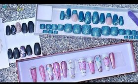 Etsy Press On Nail Haul & Review 💅 Reusable Trendy Press On Nails ☆PT9 🔥