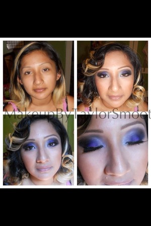 facebook.com/MakeupByTaylorSmoot . This is a look I did for my client who was attending a wedding .