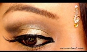 Bridal Makeup ,Copper Brown Gold Eye Indian Wedding, Bollywood Makeup SuperPrincessjo