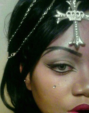 this is a look i did that was inspired by one of the looks in Lady GaGa's judas priest video!