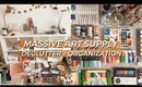 Organizing ALL of My ART + DIY CRAFT SUPPLIES! | *EXTREME* Declutter and Storage Solution Hacks