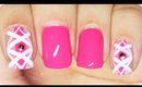 Neon Pink & White nail art ✩ Martina Ek