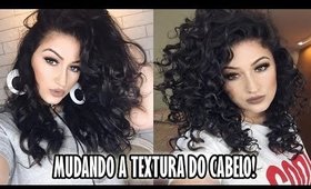 CACHOS COM CHAPINHA X CACHOS COM  MODELADOR - MUDANDO A TEXTURA DO CABELO!