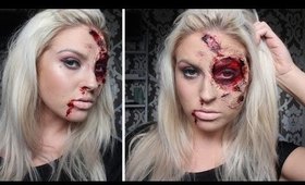♡ Burnt & Bloody SFX Makeup ♡ Halloween Tutorial - Liquid Latex