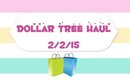 Dollar Tree Haul ~ 2/2/2015