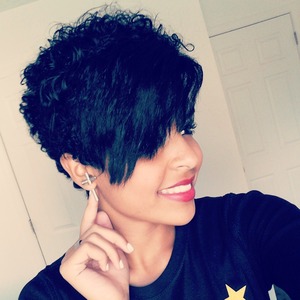 For the mixed girls that want to go short...i say go for it! The curly hair adds to the look. 