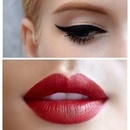 Love The Cat Eyes And Red Lips