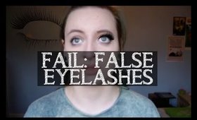 Trying false eyelashes for the first time...