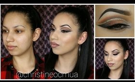 Glitter Double Cut Crease w/ Full Face makeup tutorial | ChristineMUA