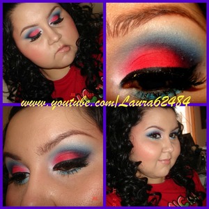 4th of July makeup look
