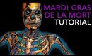 Mardi Gras De La Mort | Skeleton Illusion Body Paint Tutorial