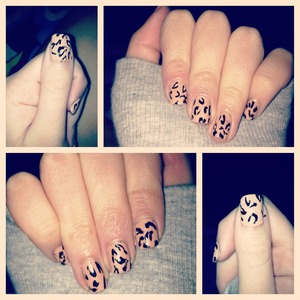so easy to DIY cheetah nails