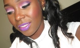 Spring Pinks and Purples makeup tutorial| #Springbreakwithnesha