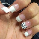 My zebra French nails 
