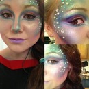 mermaid Halloween makeup! 