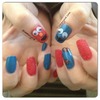 Elmo & Cookie Monster Textured Nails