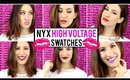 NYX HIGH VOLTAGE LIPSTICK LIP SWATCHES (Full Collection) ♡ JamiePaigeBeauty