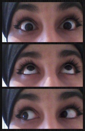 tried new eyeliner style. ;)