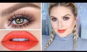 Drugstore Makeup Tutorial! ♡ Fun Orange, Neutrals & Bronze!